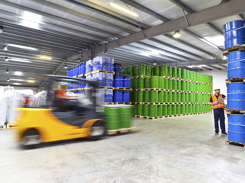 Man using Warehouse Equipment